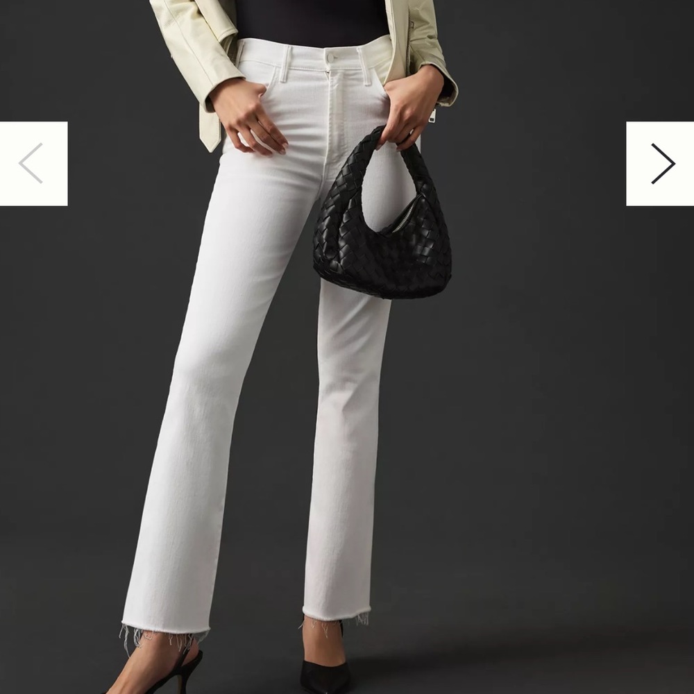 Mother high waisted looker ankle fray jeans